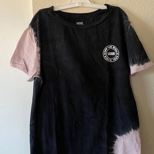 Bleached tye dye Vans shirt